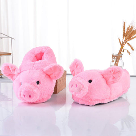 Cute Pig Animal Cartoon Plush Slippers Non-Slip-BS01158-Veeddydropshipping