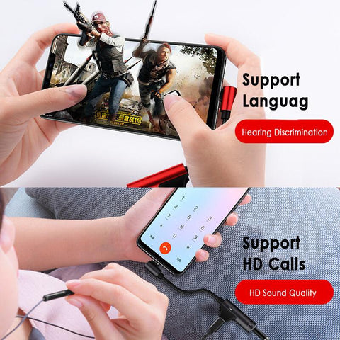 2 In1 Type C To 3.5mm  Jack Splitter Earphone Audio Convertor-Veeddydropshipping