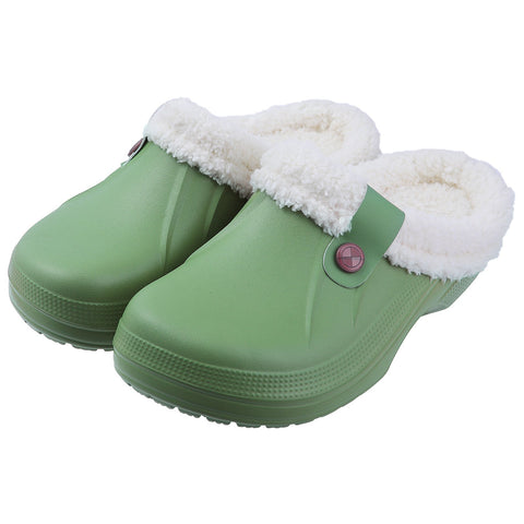 Shoes Soft Waterproof EVA Plush Slippers Female Clogs-BS01230-Veeddydropshipping