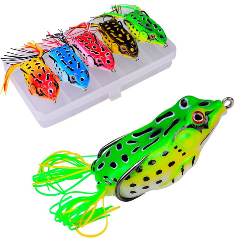 Fishing Lure 3D Eyes Ray Soft Artificial Frog Bait With Hooks Swimbait Topwater -OS00458-Veeddydropshipping