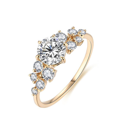 Handmade Round Rings Engagement Bride Wedding Gift Fine Jewelry -JW00556-Veeddydropshipping