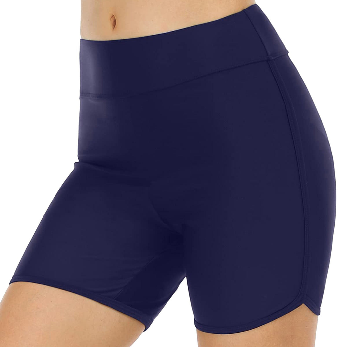 Womens Swim Shorts High Waisted Swim Bottoms Bathing Suit Bottom Boy -OS00284-Veeddydropshipping