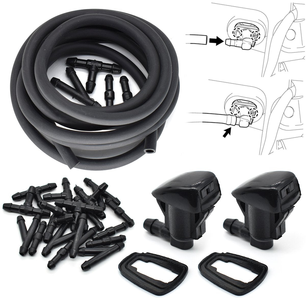2X Front Windshield Wiper Washer Jet Nozzle Kit For Jeep Grand-AM00213-Veeddydropshipping