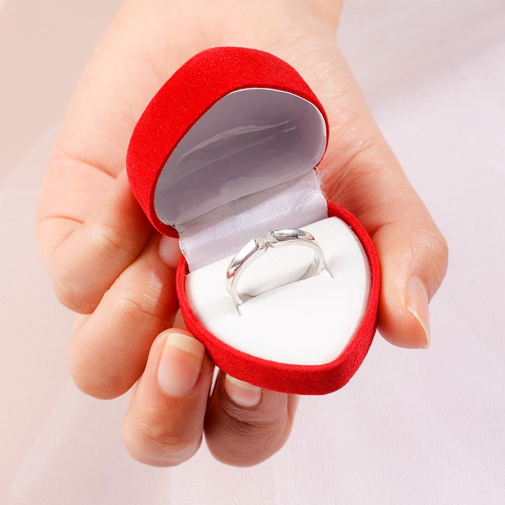 1-10pcs Ring Box Red Heart Shaped Jewelry Box  Display-JW01732-Veeddydropshipping