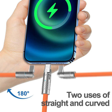 120W 6A Super Fast Charge 180° Rotatable Liquid Silicone Mobile Game USB Type-C-PA00394-Veeddydropshipping