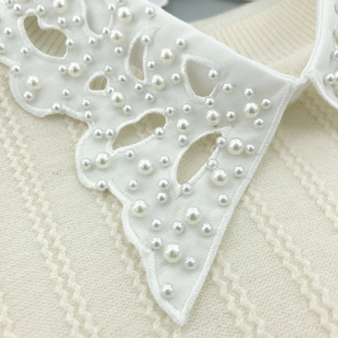Woman Blouse Tops Fake Collar Necklace Ties-WF01343-Veeddydropshipping