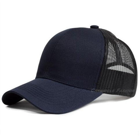 Back Snapback Baseball Cap Solid Visor-MF00828-Veeddydropshipping