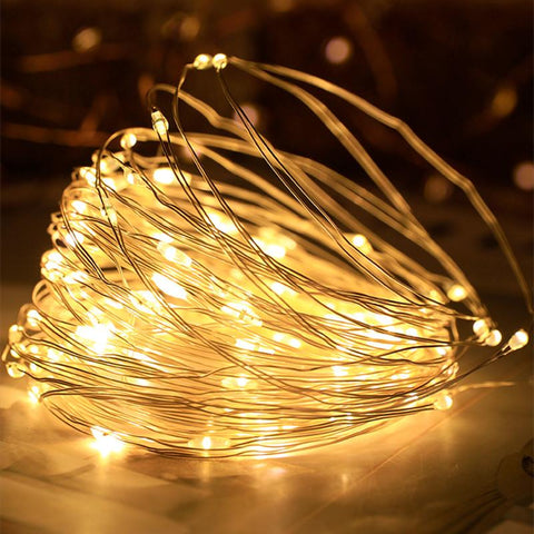 10pcs 1M 2M Fairy Light LED Copper Wire String Lights Outdoor Garland Wedding-TI00947-Veeddydropshipping