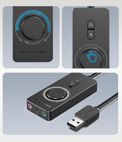 USB External Sound Card Audio Adapter  Earphone Microphone-CO00087-Veeddydropshipping