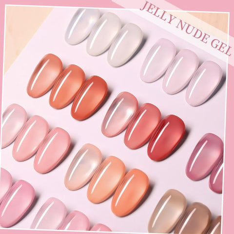 7ML Jelly Nail Gel Polish Pink Nude Color Gel Vernis Semi-BH01011-Veeddydropshipping