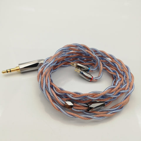 4 Core LITZ 7N OCC Silver Plated Graphene Cable 2.5MM/3.5MM/4.4MM Iem -CE01227-Veeddydropshipping