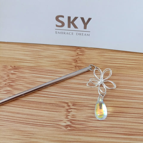 Traditional Crystal Butterfly Hair Stick Jewelry for Women -JW00528-Veeddydropshipping