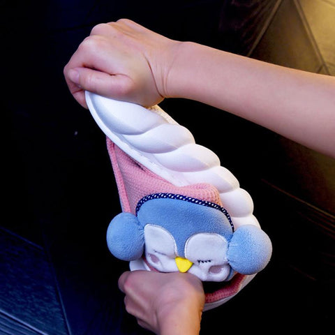 Platform Soft Slippers Female Lovely Penguin House-BS01080-Veeddydropshipping