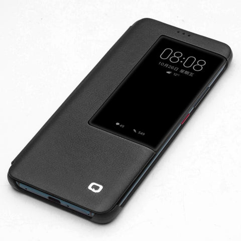QIALINO Fashion Genuine Leather Cover for Huawei Mate 20X 5G Slim Flip Case-PA00287-Veeddydropshipping