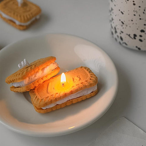 Biscuit Scented Candles Ornaments Food Shape Candles-HA00382-Veeddydropshipping