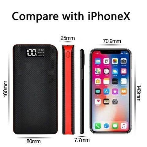 80000mAh High-capacity with Digital Display Mobile Power Bank 3USB Lighting-PA00465-Veeddydropshipping