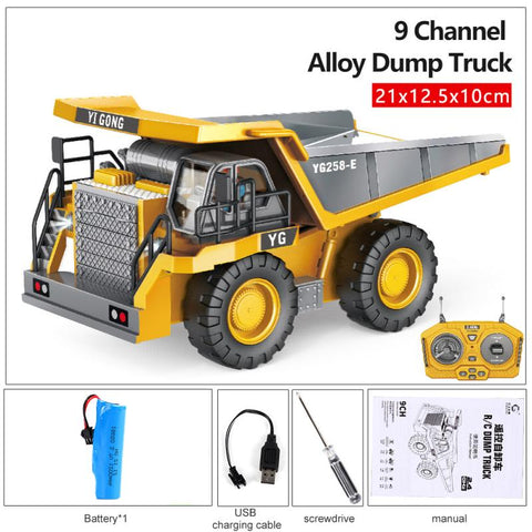 Remote Control Excavator Bulldozer RC Car Toys Dump Truck Electric-TB01454-Veeddydropshipping