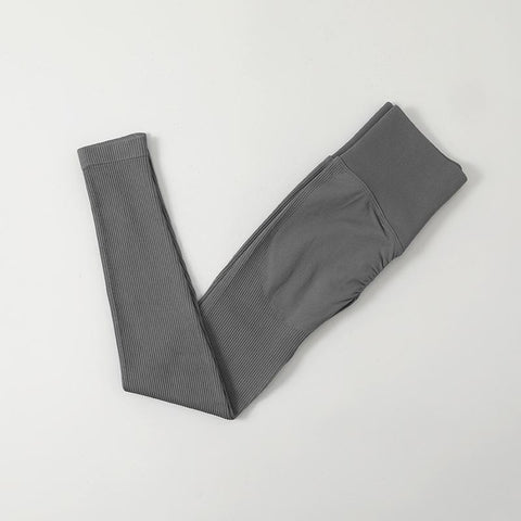 Ribbed Leggings Women Seamless High Waist Sexy Push Up Butt Yoga Pants -OS00873-Veeddydropshipping