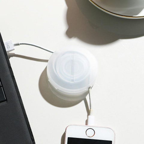 1PC Round Wire Winder Box Portable Multifunctional Data Cable Organizer Storage Cord Container-PA00897-Veeddydropshipping