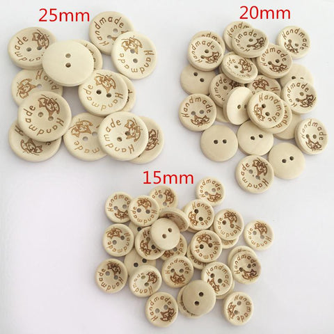 Wooden Handmade Round Craft Sewing Buttons-HA00095-Veeddydropshipping