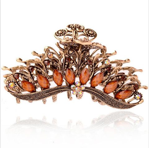Rhinestone Metal Hair Claw Crab Accessories Jewelry -JW00503-Veeddydropshipping