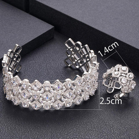 luxury Unique African  Zircon Crystal CZ Dubai Bridal Jewelry Set -JW00312-Veeddydropshipping