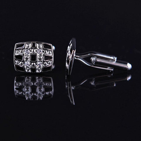 Jewelry Black Cuff link Wholesale designer  Retro shirt cufflinks for mens-JW01320-Veeddydropshipping