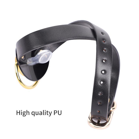 Adult Pacifier Mouth Gag with Gold Chain Nipple Clamps Breast Clip Slaves -BH01216-Veeddydropshipping