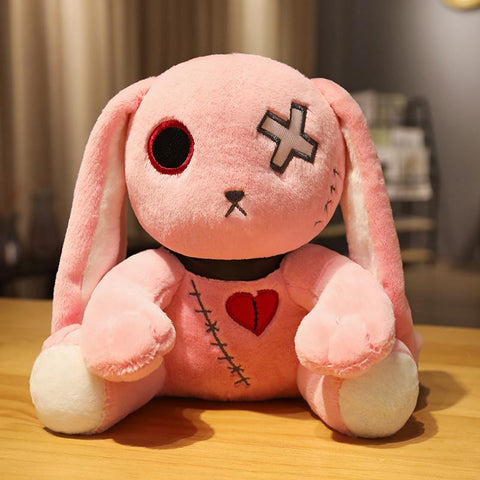 Dark Series Plush Rabbbit Toy Easter Bunny Doll Stuffed Gothic Rock-TB01553-Veeddydropshipping