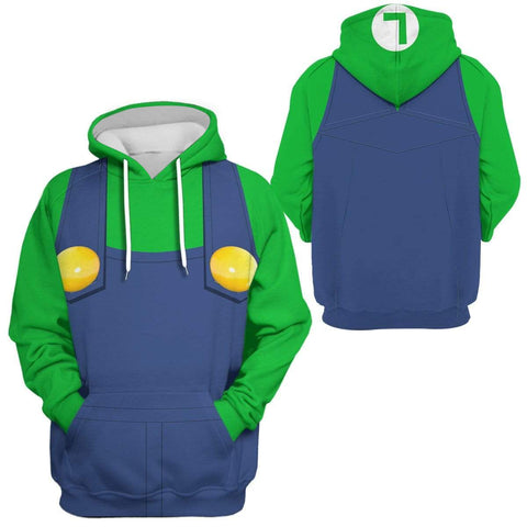 Luigi 3D Printed Women Hoodies Long Sleeves-MF00316-Veeddydropshipping