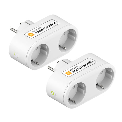 Meross HomeKit 2 In 1 WiFi Smart Plug Dual Outlet EU Smart Socket Remote-TI01111-Veeddydropshipping
