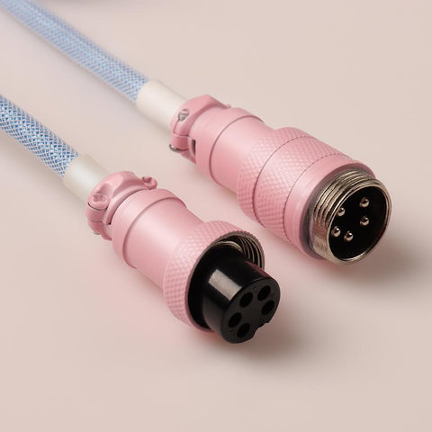Custom Paracord Coiled Mechanical Keyboard Usb Data Cable GX16 -CE00013-Veeddydropshipping