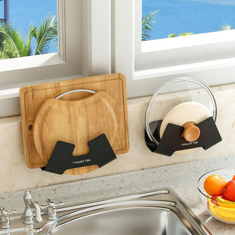 Rack Holder Wall Mounted Pan Pot Pan Cover-HA00994-Veeddydropshipping