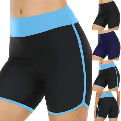 Womens Swim Shorts High Waisted Swim Bottoms Bathing Suit Bottom Boy -OS00284-Veeddydropshipping
