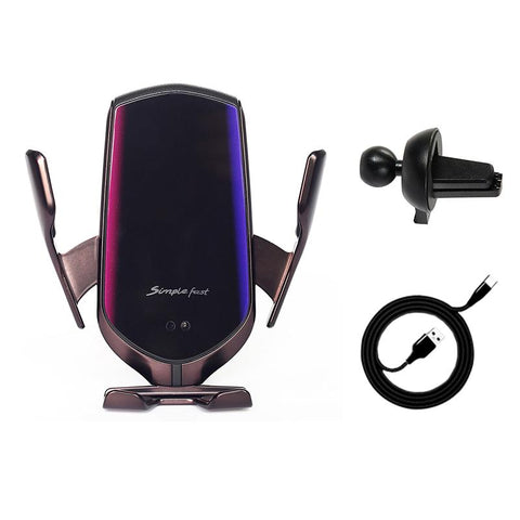 Qi Automatic Clamping 10W Wireless Charger Car Phone Holder Smart Infrared Sensor-PA00517-Veeddydropshipping
