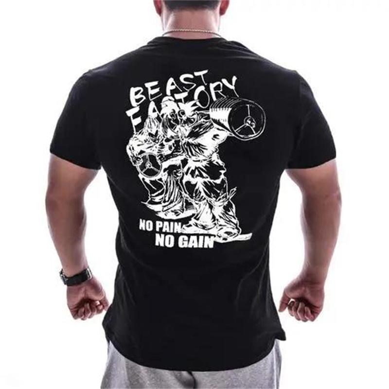 Fitness 3D printed men's T-shirt with breathable and lightweight sports quick drying short sleeves-Veeddydropshipping