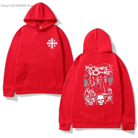 Printed sweatshirt hip-hop trend black hooded pullover-Veeddydropshipping
