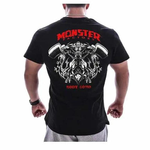 Fitness 3D printed men's T-shirt with breathable and lightweight sports quick drying short sleeves-Veeddydropshipping