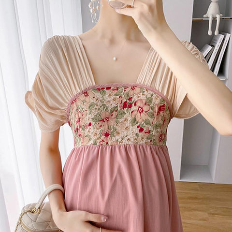 Maternity Chiffon Hanfu Dresses Summer Clothes for Pregnant Women-TB00584-Veeddydropshipping