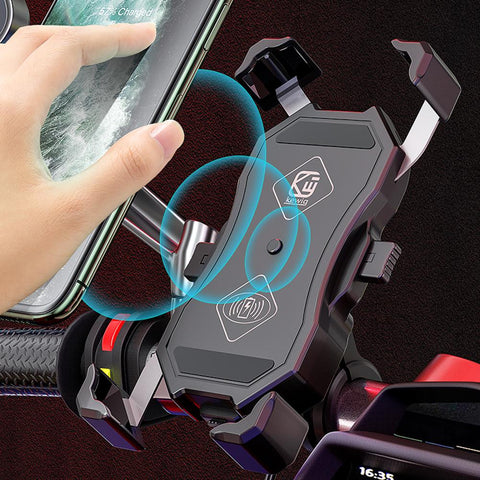 Motorcycle Phone Holder Bike Mobile Stand Bicycle Cell Phone Support Bracket with USB QC3.0 Fast Charging-PA00506-Veeddydropshipping