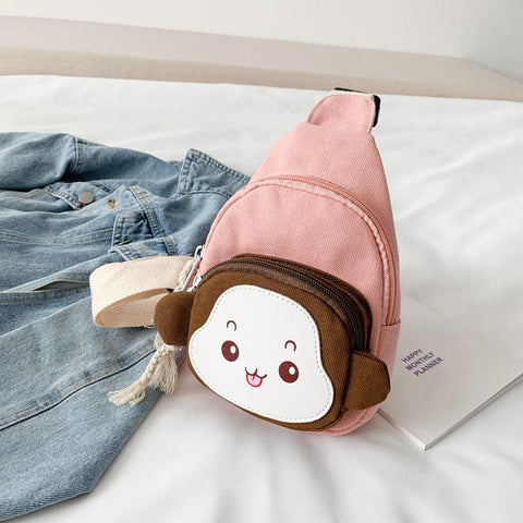 Fashion Children's Messenger Bag Cute Cartoon Monkey-TB00028-Veeddydropshipping