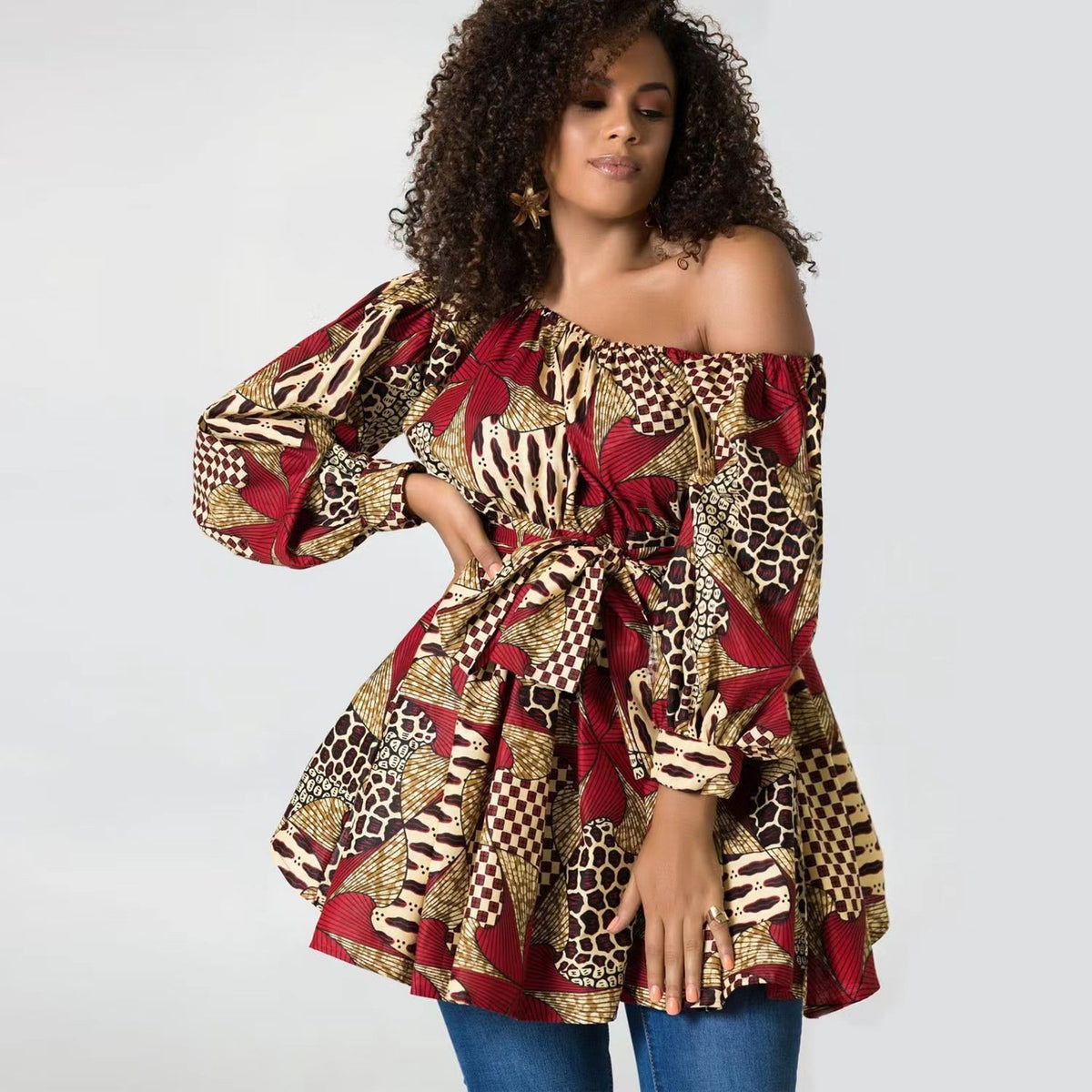 Robe Wax African Dresses For Women-WF01673-Veeddydropshipping