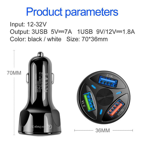 New 3-Port USB Car Charger Adapter LED Display-PA01169-Veeddydropshipping