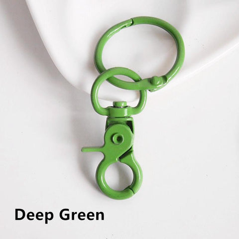Colorful Dog Buckle  Round Key Ring DIY Jewelry Making Key Ring -JW01651-Veeddydropshipping