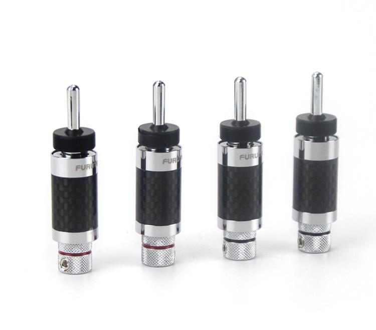 1pair   Hohe-ende hallo-fi furutech cf 202 (r) rhodium-berzogene carbon faser -CE00172-Veeddydropshipping