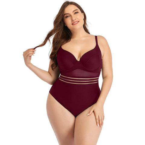 2023 New Large Size Swimsuits For Women One Piece Plus Swimwear Sexy Swim -OS00307-Veeddydropshipping