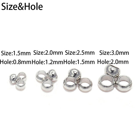 Ball Crimp End Beads Stopper Spacer Beads For DIY Jewelry Making -JW01582-Veeddydropshipping