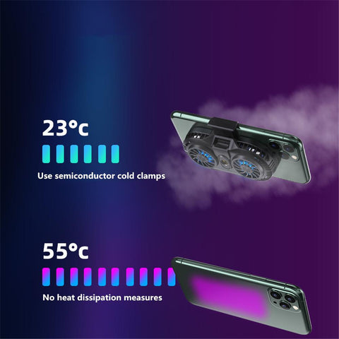 Mobile Phone Heat Sink Cooler Cooling fan for Mobile Phone Radiator Dual Fan Semiconductor-PA00685-Veeddydropshipping