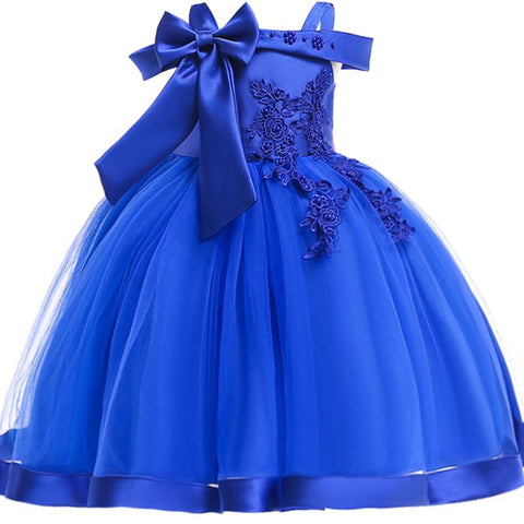 Elegant Girl Princess Dress Dots Bow 2021 Children Christmas Performance-TB00864-Veeddydropshipping