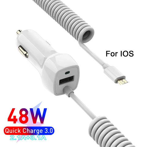 48W USB Car Charger QC3.0 5V Typec usb devices-PA01140-Veeddydropshipping
